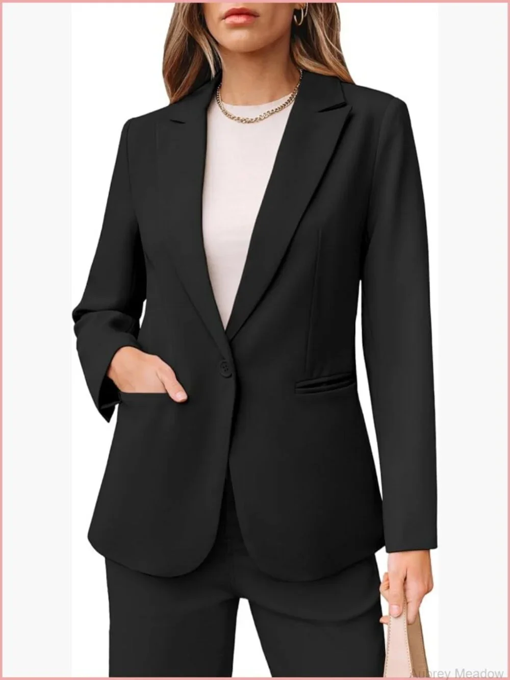 Dressy Blazers for Women Button Long Sleeve Lapel Business Casual Office Work
